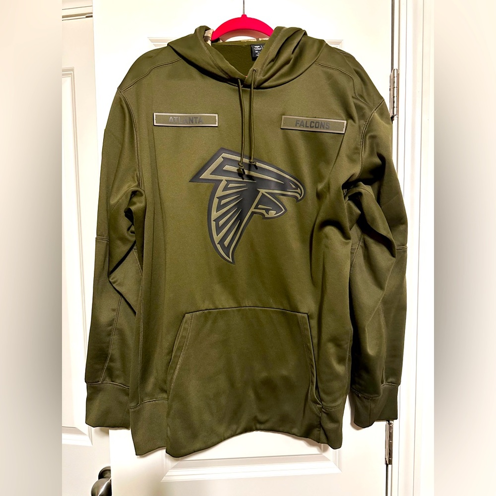 AUTHENTIC Nike Atlanta Falcons Men's NFL Salute to Service Hoodie Olive Green